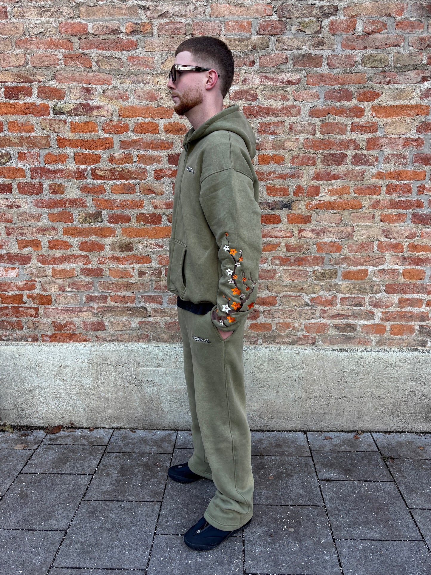Visional Blossom Tracksuit Olive