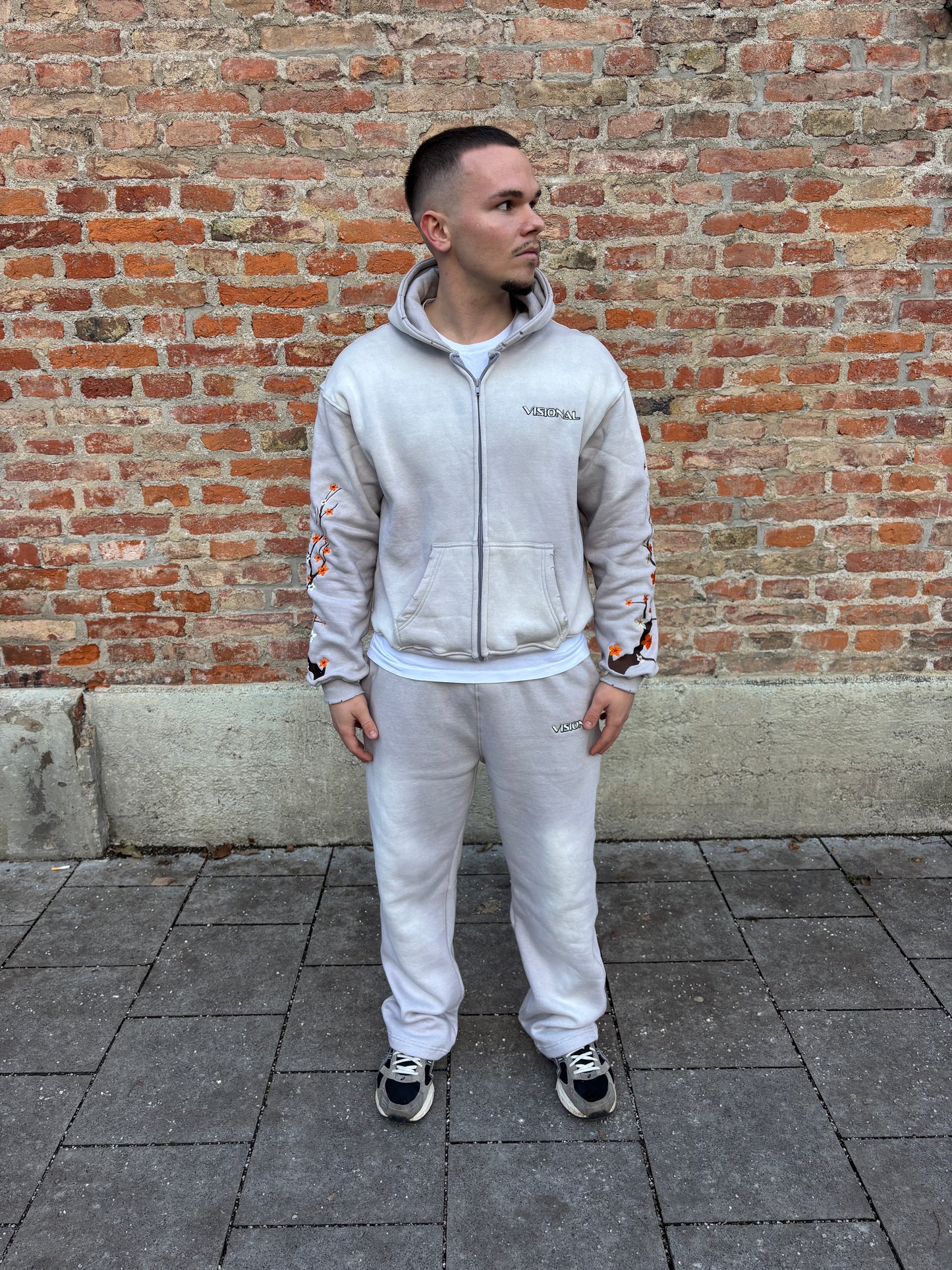Visional Blossom Tracksuit Grey