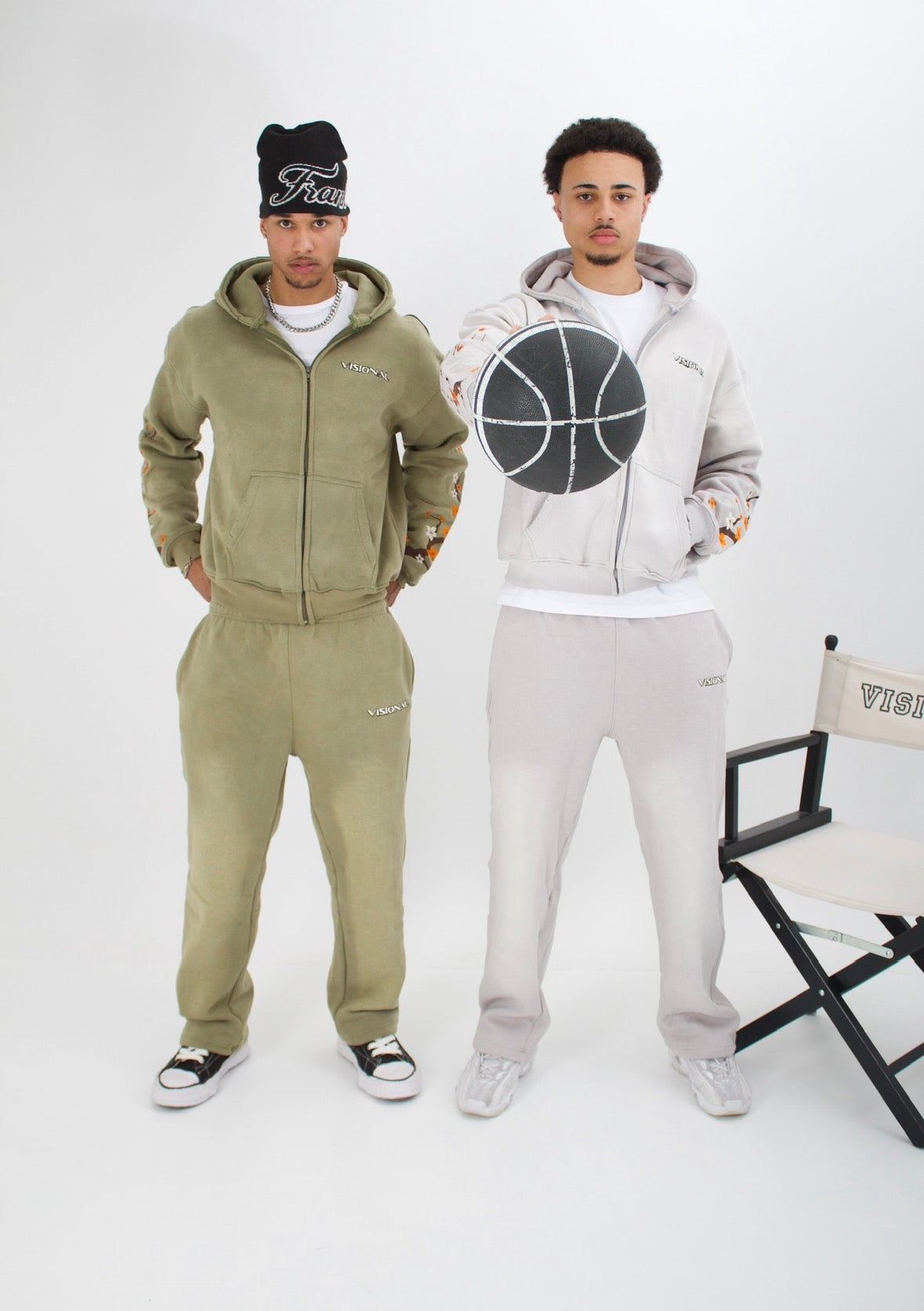 Visional Blossom Tracksuit Grey