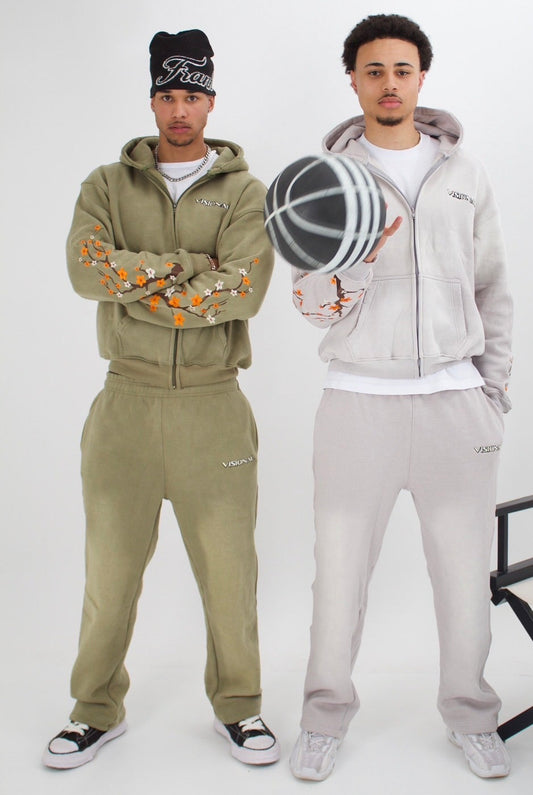 Visional Blossom Tracksuit Olive