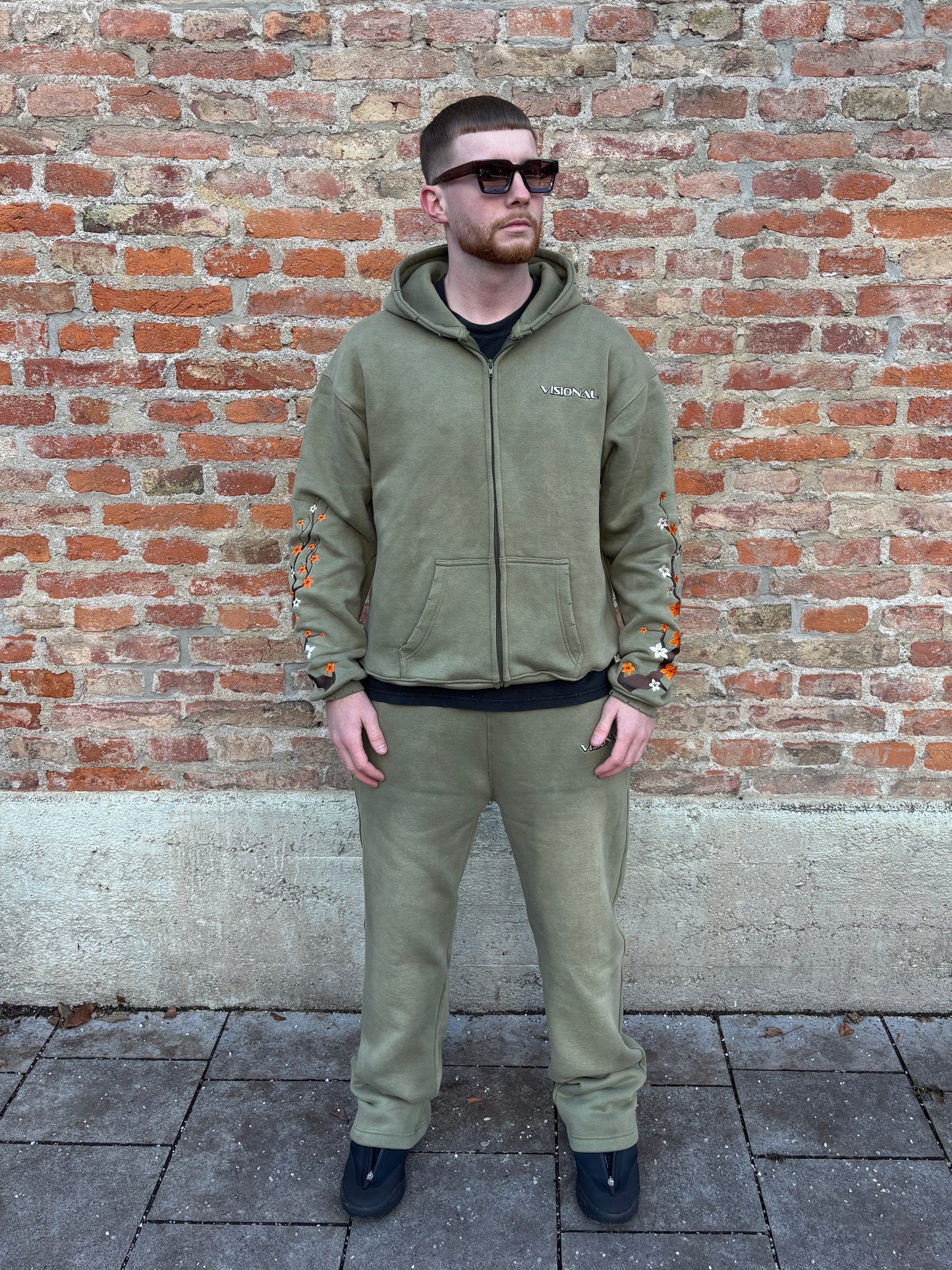 Visional Blossom Tracksuit Olive
