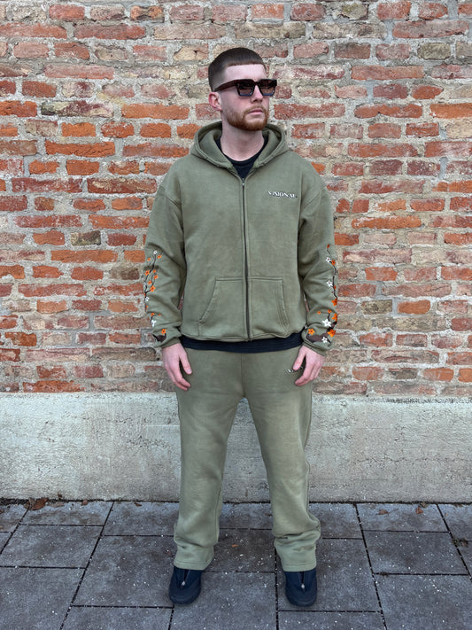 Visional Blossom Tracksuit Olive